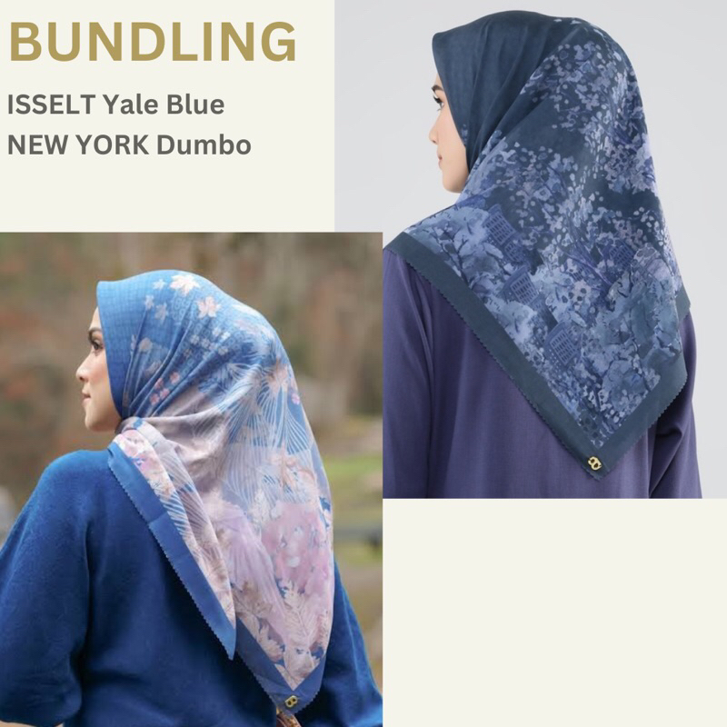 [Diskon Shopee Video][BUNDLING] Buttonscarves ISSELTWALD Yale Blue Buttonscraves NEW YORK Dumbo Lawa