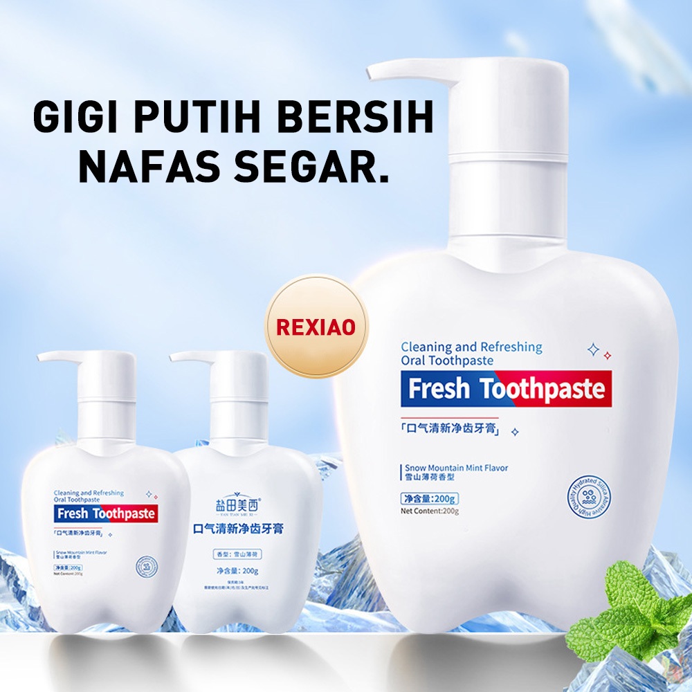 200g Pasta Gigi Pemutih Cair Membandel dan Pemutih Gigi Kuning/Penghilan Bau Mulut-XM0062