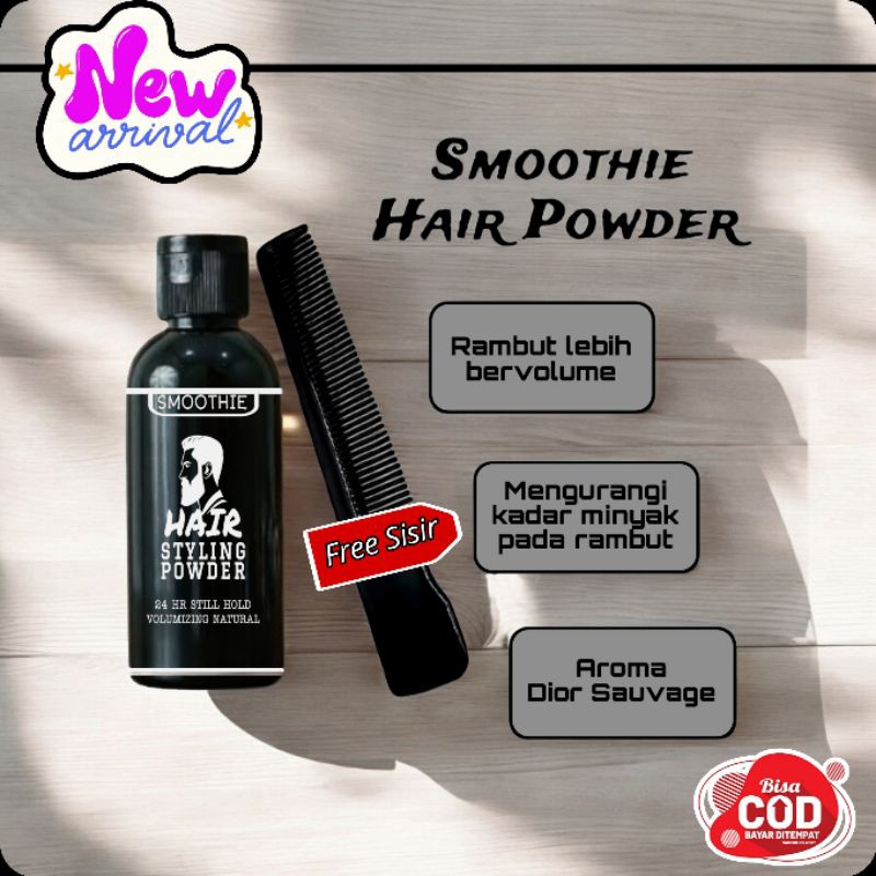[COD]  Hair Powder Smoothie Bedak Rambut Extra Aloevera Hair Styling Pomade Perawatan Rambut Pria