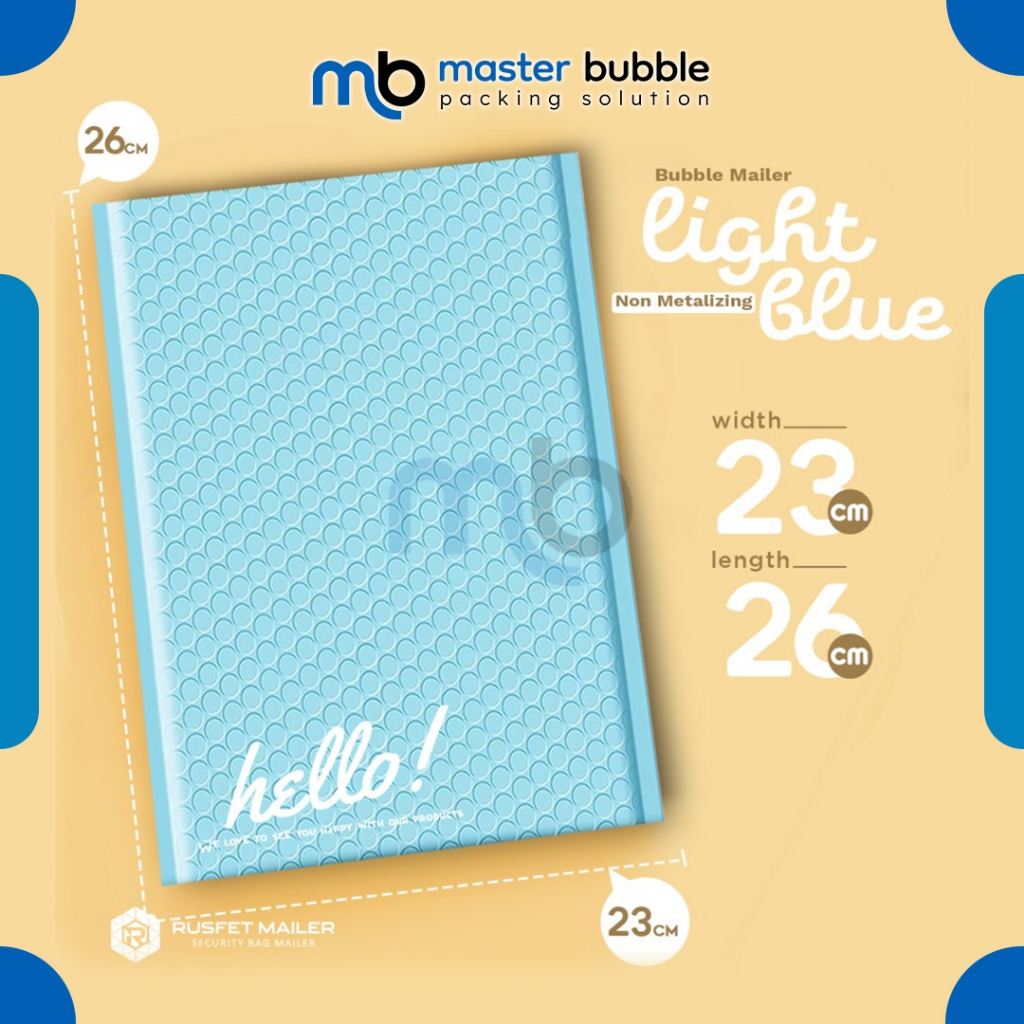 

Amplop Bubble Mailer Polos Sky Blue 23 x 26 cm Harga Ecer Amplop Packing Olshop Termurah Rusfet