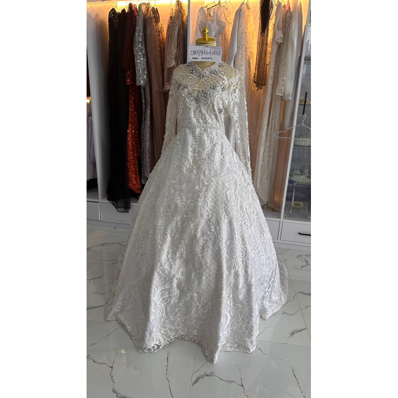 kebaya putih gaun Preloved