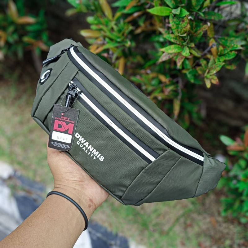 Terlaris [Waist Bag Original Dm] Tas Selempang Pria Waterproof Waist Bag Pria Original Produk