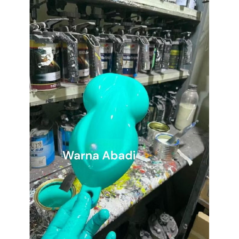 cat hijau tosca/cat hijau solid bahan pu/tosca green Cat Motor Mobil