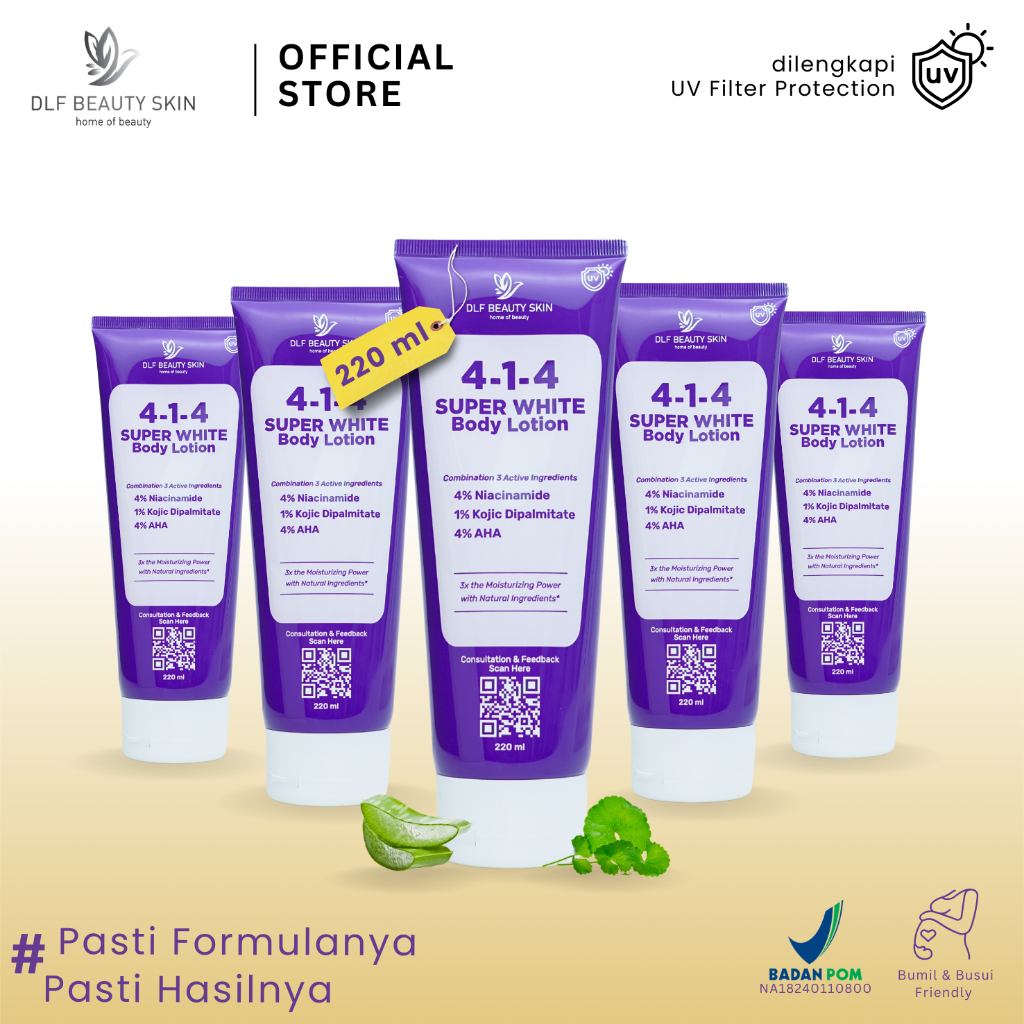 5 pcs DLF Beauty Skin 4-1-4 Super White Body Lotion  (220 ml)