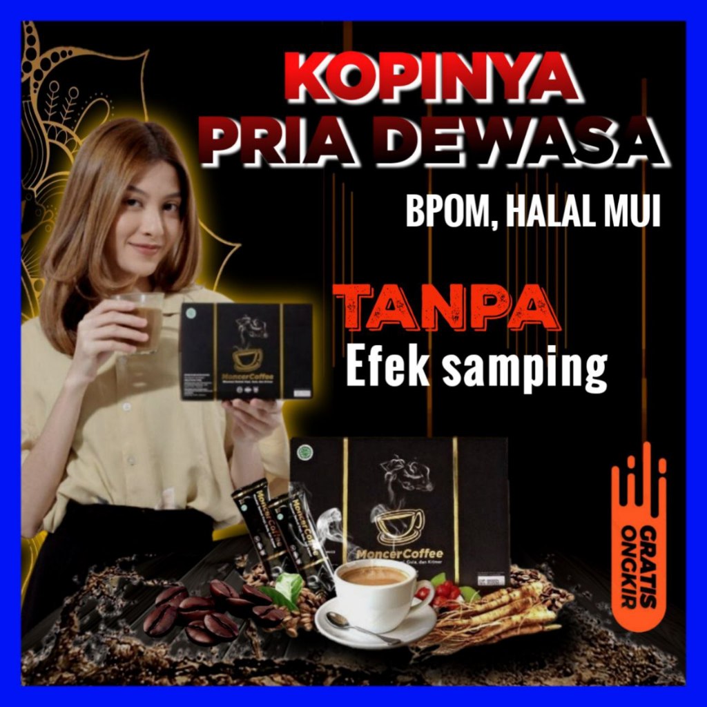 

1 BOX ISI 8 SACET MONCER C0FFEE ORIGINAL | KOPI STAMINA PRIA TAHAN LAMA HERBAL ALAMI SUDAH AMAN BPOM