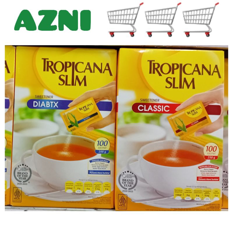 

Tropicana Slim 100 Sachet - Classic/ Diabtx Sehat Tanpa Gula