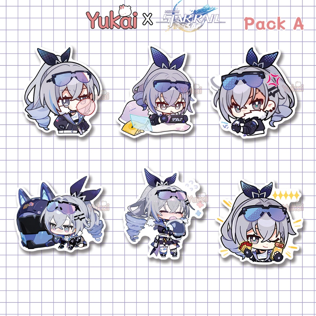 

Stiker Pack Silver Wolf Honkai Star Rail (HSR) Premium, Sticker Anime Waterproof