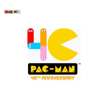 

sticker PAC MAN 40th anniversary logo stiker retro vintage arcade game