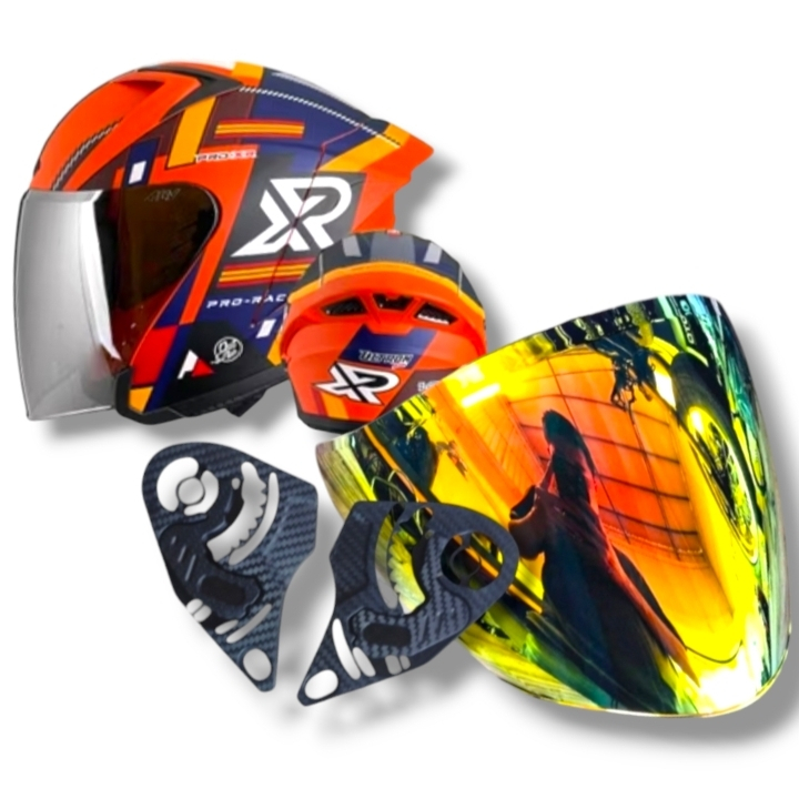 (TM5) Kaca Helm ALV ultron XR V2 Carbonite all series || Flat Visor Helm ALV Ultron XR semua ukuran