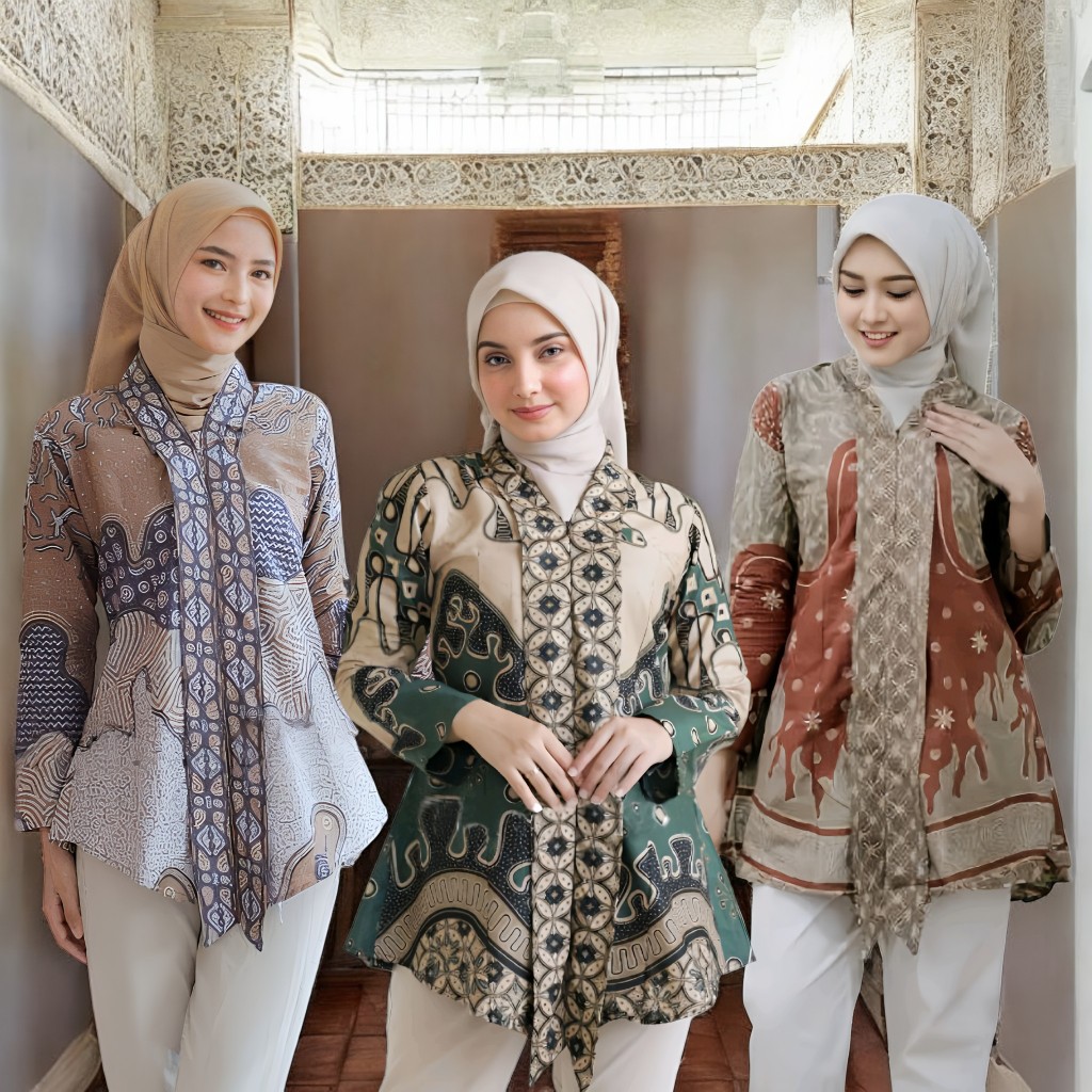 Baju Blouse Batik Wanita Viral Batik Kerja Wanita Ootd Hijab