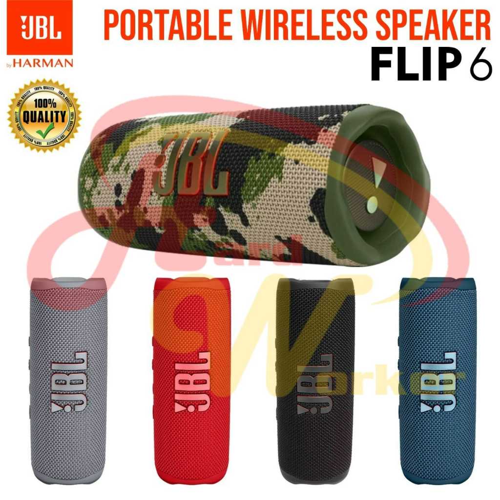 MyZonE Store - Flip 6 Speaker Bluetooh Wireless Speker Stereo Bass IPX7 Flip6 Super Bass