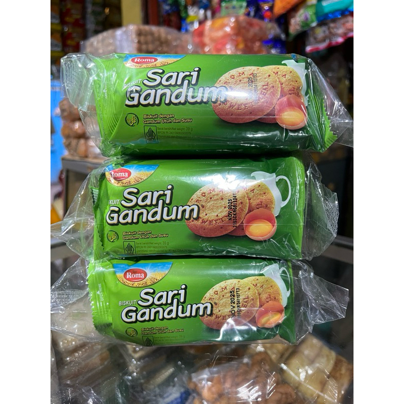 

Roma Biskuit Sari Gandum Renceng (39 gram/ 10 pcs)