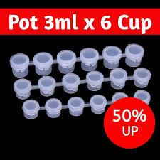 

paint cup 3ml ( 1strip 6 cup ) Pot Cat Plastik Pot Cat 3ml Pot Cat Akrilik Pot Cat Renteng Pot Cat Air Pot Cat Lukis Pot Cat Kecil Pot Paint