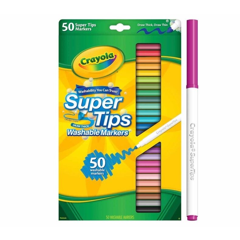 

Crayola Spidol isi 50 Washable Super Tips Markers