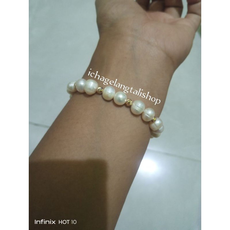 gelang cantik mutiara asli air tawar Mrican Semar Nusantara