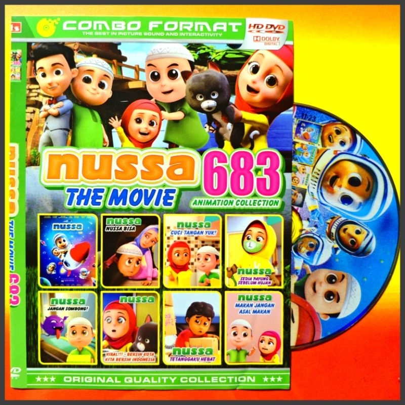 Kaset Film Kartun Anak Koleksi Nussa The Movie Vol. 683 Pilihan Campuran isi 8 Judul Nusa Rara