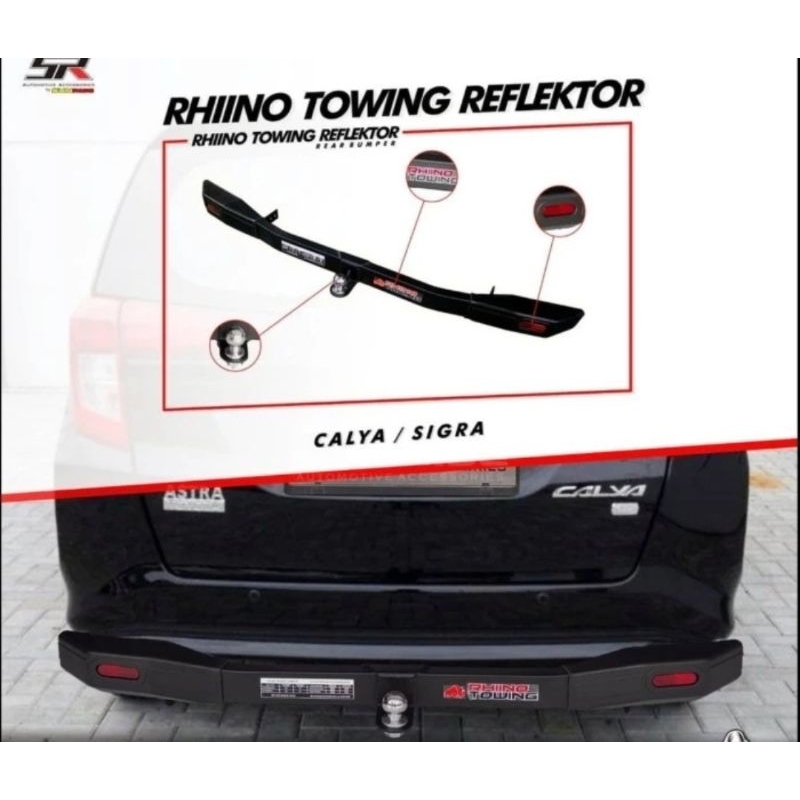 PROMO BEMPER BELAKANG TOWING RHINO REFLEKTOR MOBIL SIGRA / CALYA