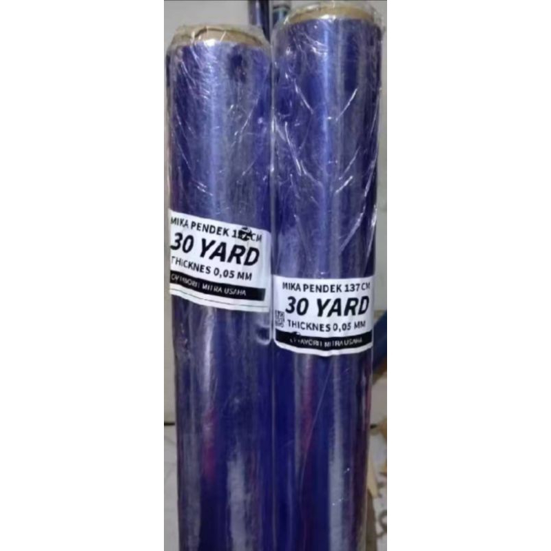 

MIKA PLASTIK PVC Import Tebal 0,05 mm TINGGI 137 CM & 103 CM Panjang 30 Meter