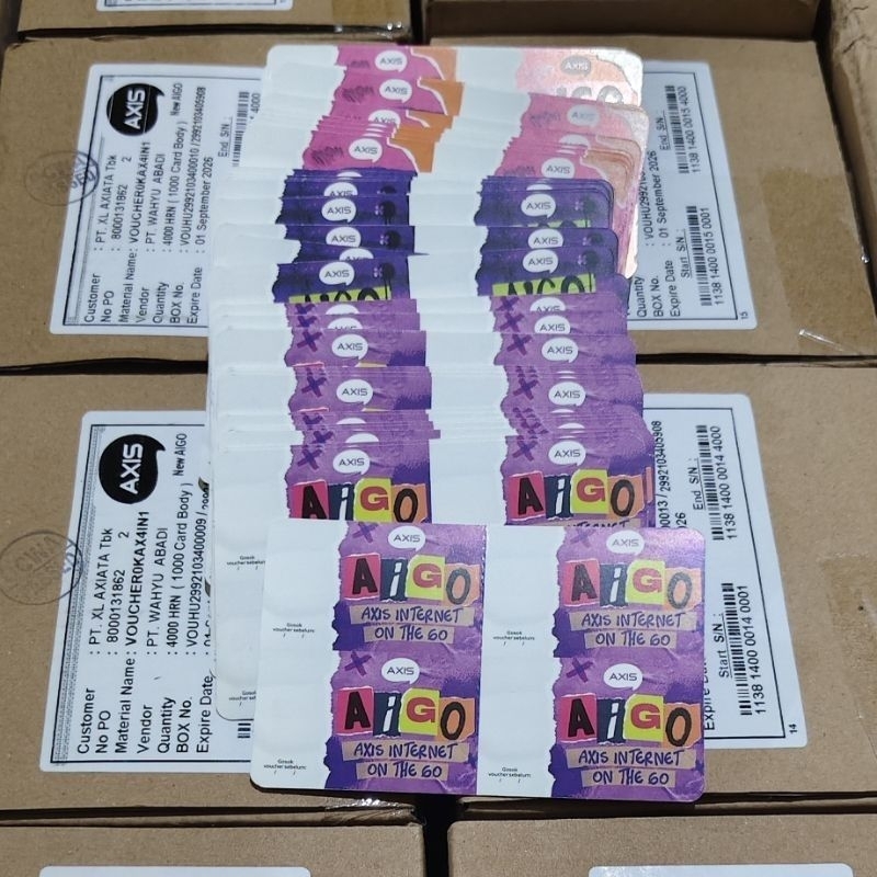 Voucher Kosong Axis Isi 400 SN (1 box)