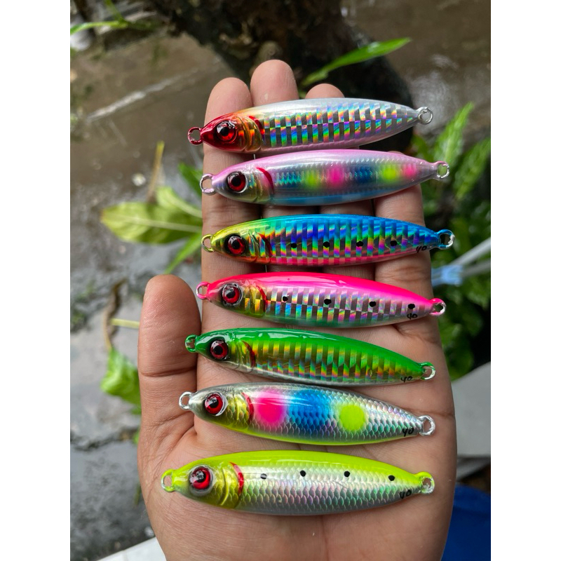 metal jig 40 gram uv gid biru toska