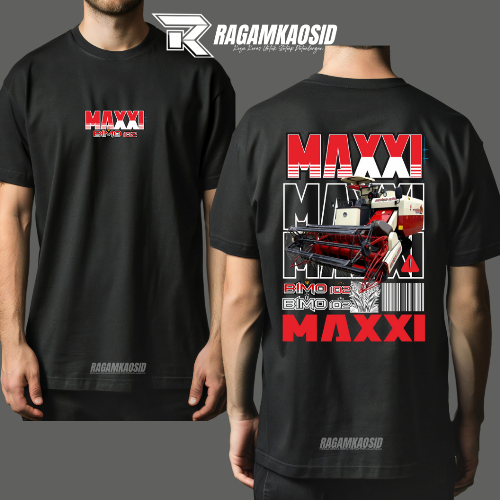 Kaos Combine Harvester Maxxi Semua Model , Kaos Kerja Premium , Mesin Panen Padi