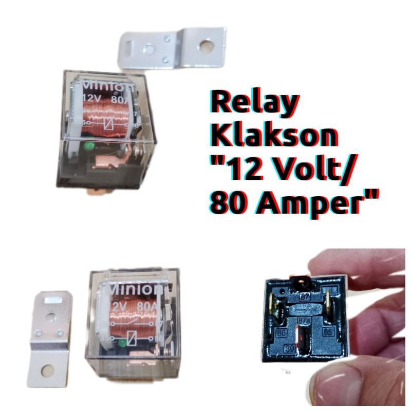 Relay klakson 80 amper 12volt/relay klakson keong