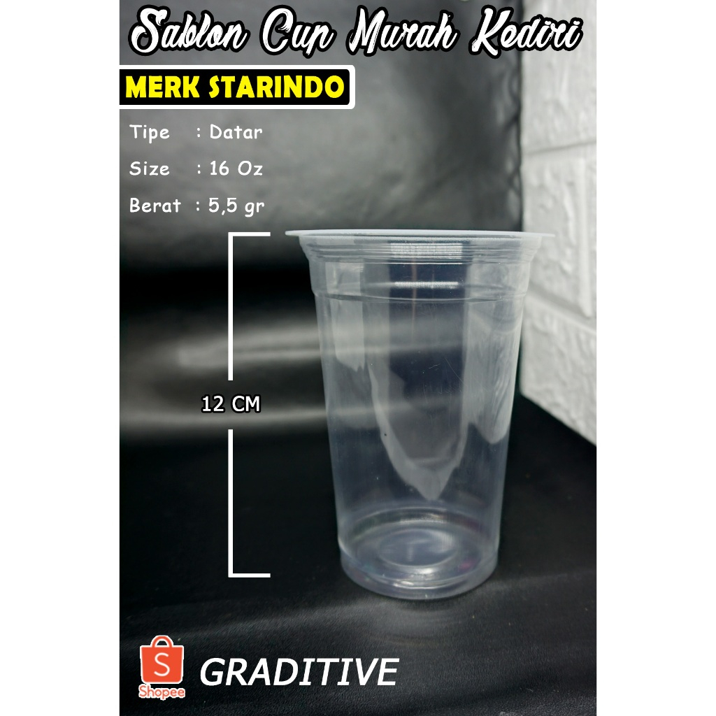 Sablon Cup Merk Starindo 16oz (5.5gr)