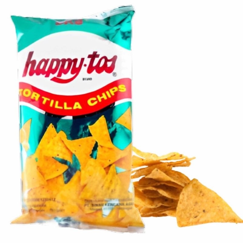 

Happy Tos Tortilla Chips Keju Cheddar ( Hijau ) 140g