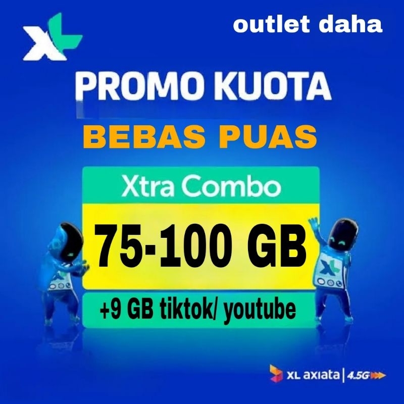 PROMO Paket XL BEBAS PUAS 75-100 GB