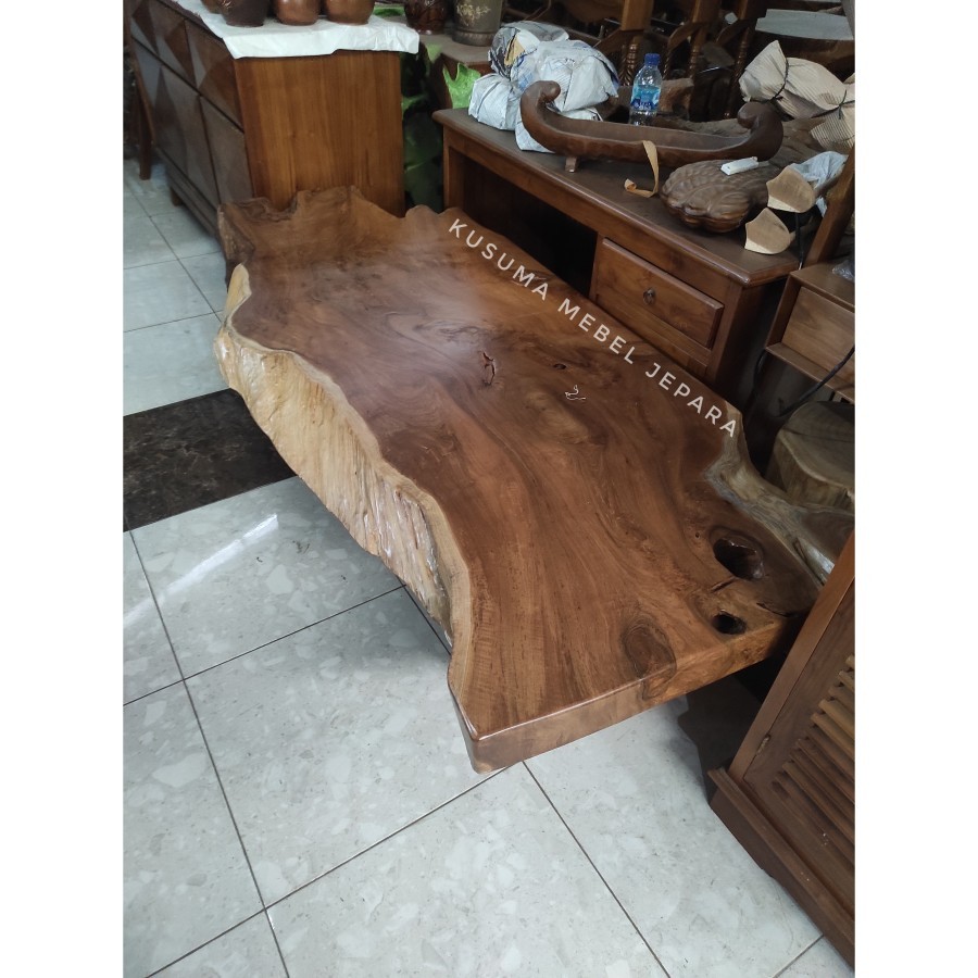Kursi Bangku Kayu Jati Papan Utuh Tebal Kayu 7cm (Panjang 190cm Lebar 80cm Tinggi 50cm)
