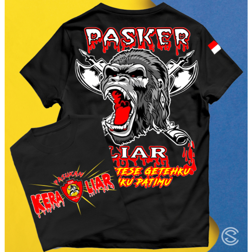 kaos pasker liar LAMONGAN desain terbaru Pasker liar ikspi kera sakti ful punggung A2