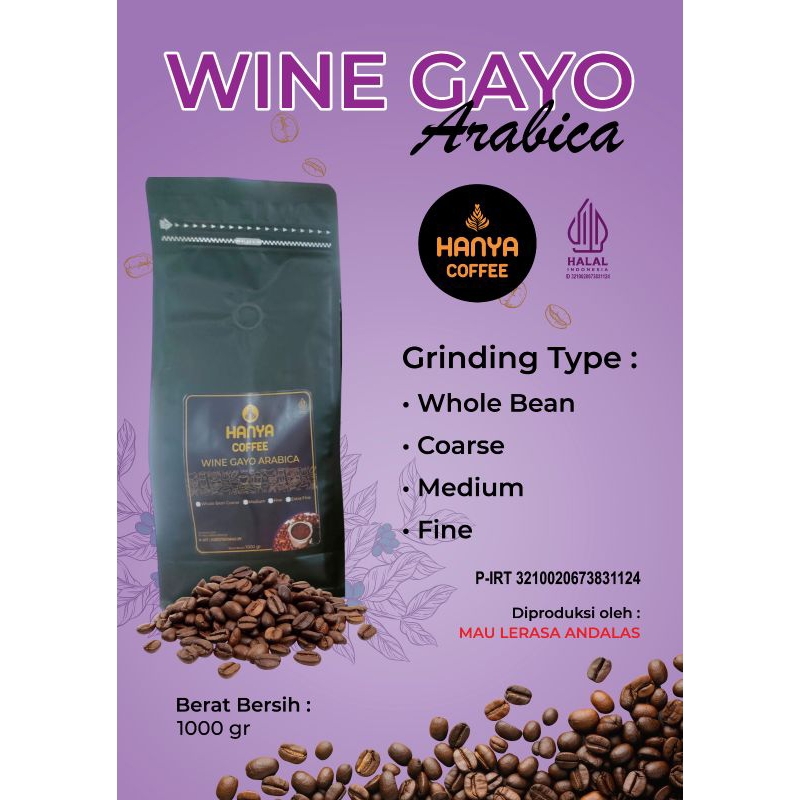 Hanya Coffee Wine Gayo Arabica - Hanya coffee