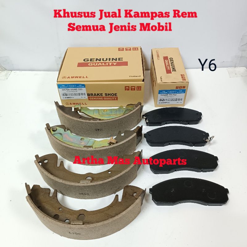 KAMPAS REM SET KIA CARNIVAL DOUBLE PISTON SEDONA KOMPLIT DEPAN BELAKANG KIA CARNIVAL SEDONA