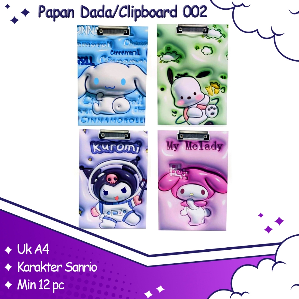 

Clipboard Sanrio / Papan Ujian Sanrio
