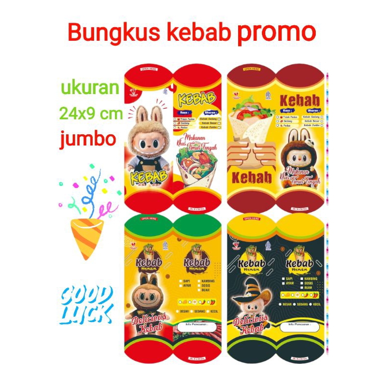 

Bungkus kebab,kertas kebab,wadah kebab murah 24x9 cm.100 pcs