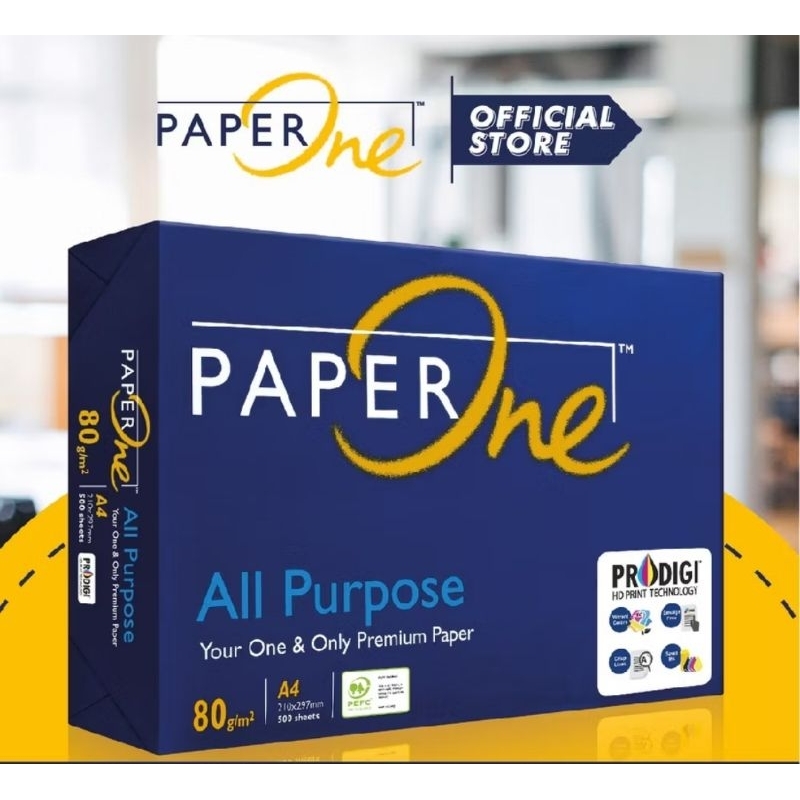 

Kertas HVS Print Fotocopy PaperOne A4 80g 1 rim / 500 sheets