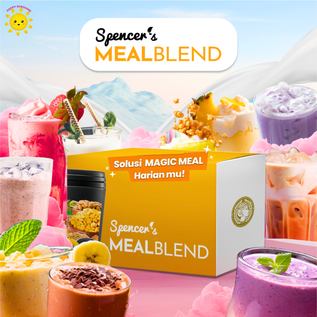 

SPENCERS MealBlend 1 Box isi 15 Sachet Spencer's Meal Blend Replacement Nutrisi Harian Diet Sehat Lezat Multigrain SUPERFOOD Pea Isolate Protein Chia Seed Quinoa Almond Natural Fiber Spencers SuperGreen Matcha Detox VEGAN Lactose & Gluten Free BPOM HALAL