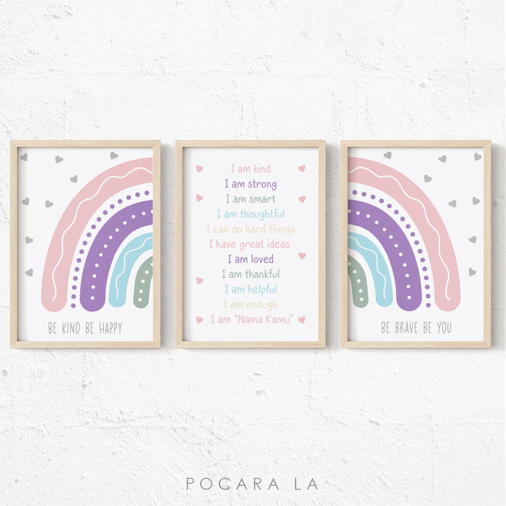 Hiasan Dinding Bingkai Poster Custom Dekorasi Kamar Anak Motivasi Kristen 181