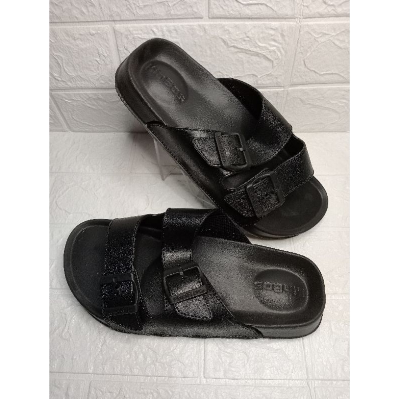 Sandal Kinbos Pria Gesper 2 Karet Slop Slip On