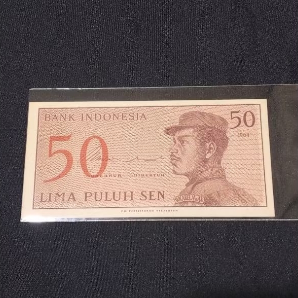 UIG46.  50 SEN DWIKORA 1964 GRESS / UNC