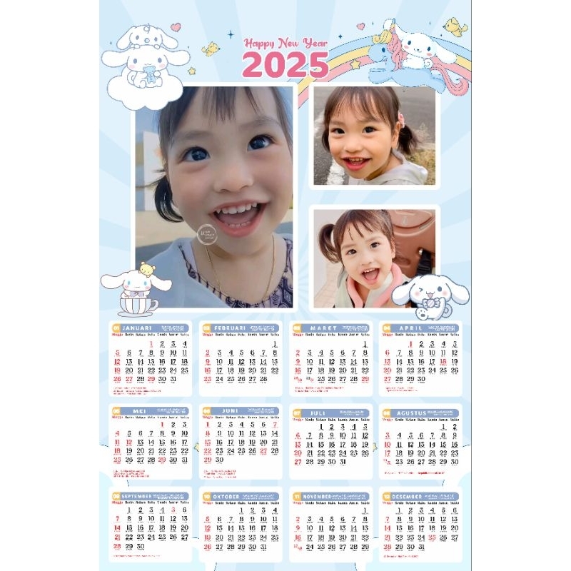 

Kalender 2025 Custom Foto/Kalender Lucu/Kalender Karakter Lucu/Kalender Dinding/Kalender Gantung