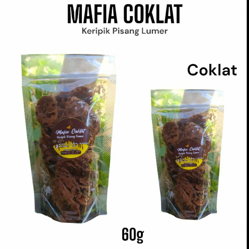 

keripik pisang lumer rasa coklat kemasan poch 60gr