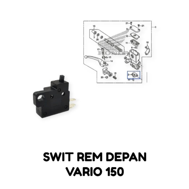 Swit Rem Depan Vario 150 - Switch Suit Suwit Rim Brake Break Kanan Lampu Stop Bagian Depan Honda Var