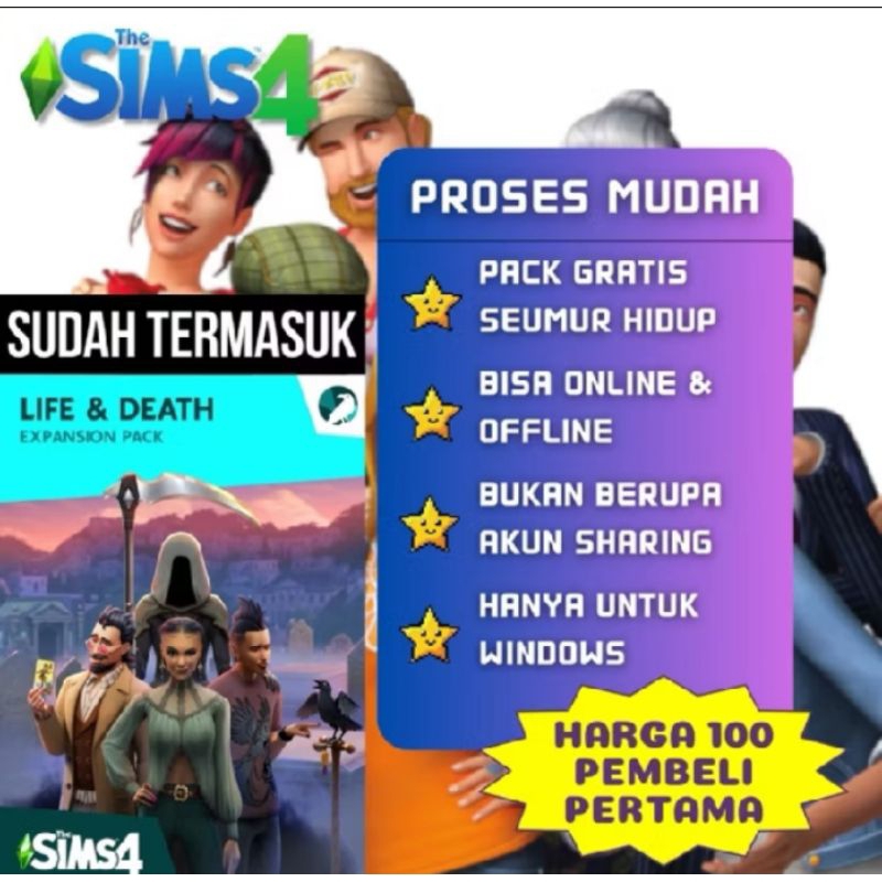 (GRATIS UPDATE SELAMANYA) THE SIMS 4 + DLC FULL PACK
