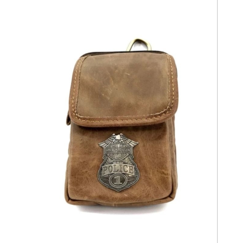 Sarung HP Kulit Harley Davidson Tas HP HD Logo Police