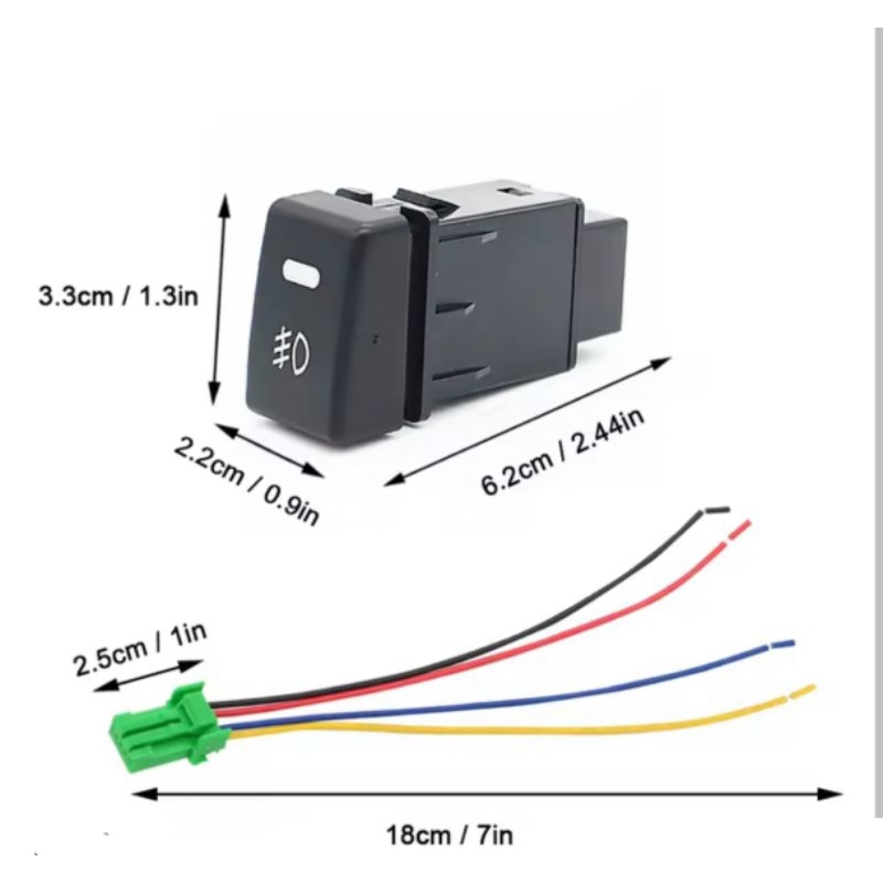 saklar lampu tambahan DRL switch fog lamp isuzu D MAX MUX D-MAX MU-X