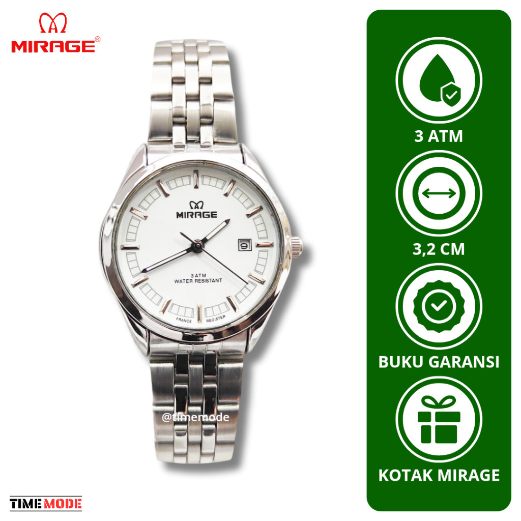 MIRAGE Jam Tangan Wanita Mirage Original 8746 L Tanggal Analog