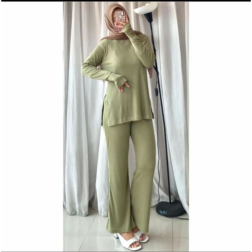 Olivia Set Knit Model Cubrya | Set Knit Wanita Kekinian Cutbray | Set Knit Wanita Terbaru