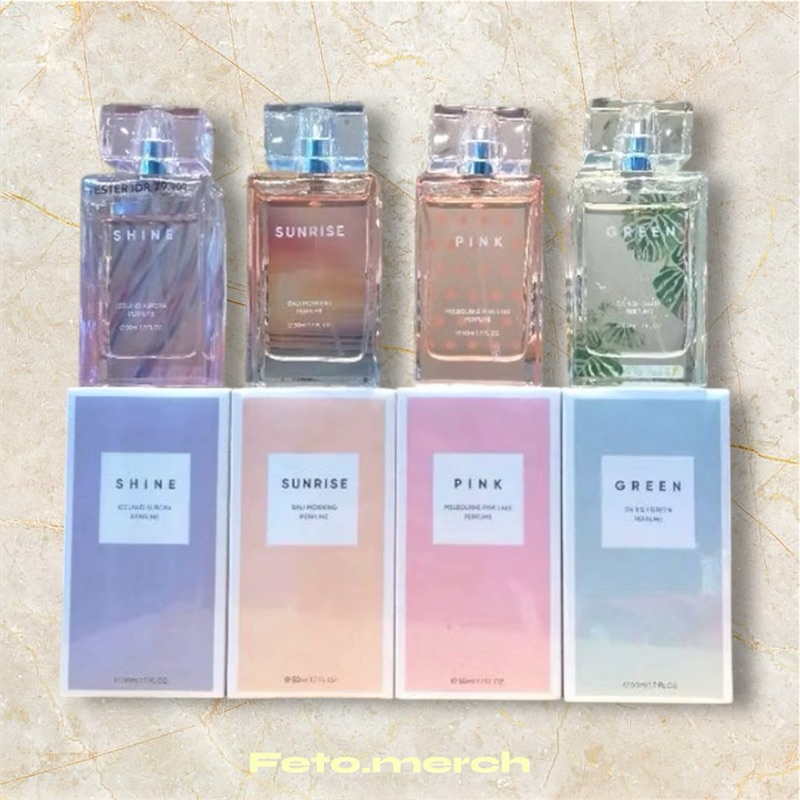 MINISO CITYSCAPE PERFUME EDP 50ML/PINK/SUNRISE/GREEN/SHINE PARFUM