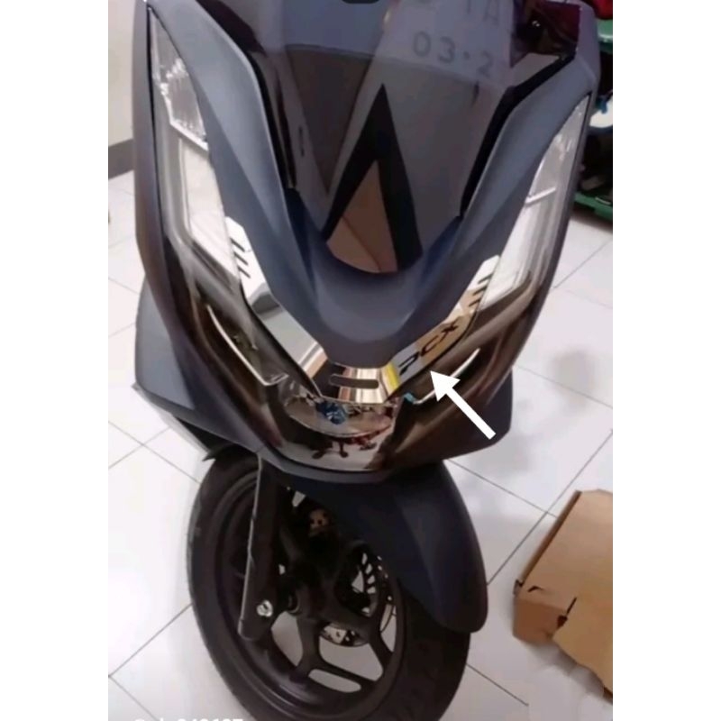 Garnish Lampu Pcx 160 / Garnish Depan Pcx / Garnish Akrilik Mirror / Garnish Pcx New / Emblem Garnis